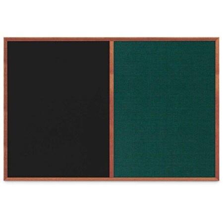 United Visual Products Slim Style Indoor Enclosed Corkboard, 24 UV502SCH-SATIN-FORBO
